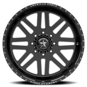 American Force 9 Liberty SS Gloss Black W/ Machined 22x16 -101 6x135mm 87.1mm - Wheelwiz