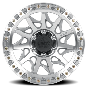 Lock Offroad Lunatic Machined Silver W/ Clear Coat 17x9 +1 6x135mm 87.1mm