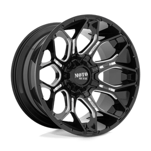 Moto Metal MO808 SNIPER Gloss Black Milled 20x10 -18 8x170mm 125.1mm - Wheelwiz