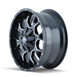 Mayhem WARRIOR Gloss black milled 17x9 +18 6x114.3|6x139.7mm 78.3mm - Wheelwiz