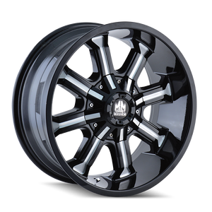 Mayhem BEAST Gloss black milled 20x9 0 5x139.7|5x150mm 110mm - Wheelwiz