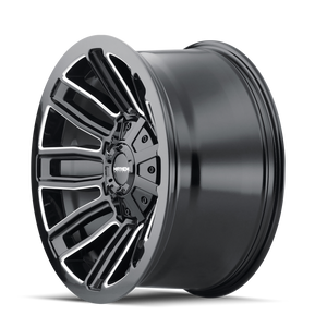 Mayhem DECOY Gloss black milled 20x9 +18 6x135|6x139.7mm 106mm - Wheelwiz