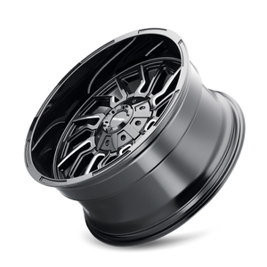 Mayhem FLYWHEEL Gloss black milled 22x10 -19 8x165.1mm 125.2mm - Wheelwiz