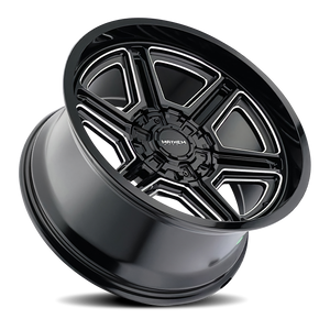Mayhem HERMOSA Gloss black milled 20x10 -25 6x135|6x139.7mm 106mm - Wheelwiz