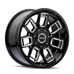 Mayhem ORDINANCE Gloss black milled 20x9 0 6x135|6x139.7mm 106.1mm - Wheelwiz