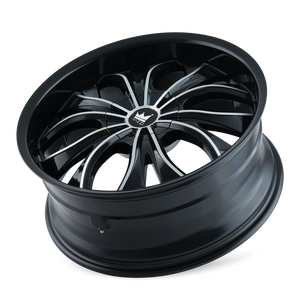 Mazzi HUSTLER Gloss black machined 20x8.5 +35 5x112|5x120mm 74.1mm - Wheelwiz