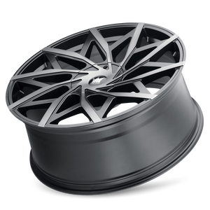 Mazzi BIG EASY Matte black machined with dark 24x9.5 +18 5x115|5x120mm 74.1mm - Wheelwiz