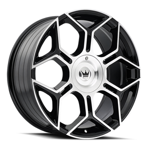 Mazzi LIBRA Gloss black machined 20x8.5 +18 5x115|5x120mm 74.1mm - Wheelwiz