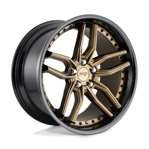 Niche M195 METHOS Matte Bronze Black Bead Ring 19x8.5 +42 5x112mm 66.6mm - WheelWiz
