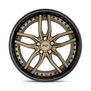 Niche M195 METHOS Matte Bronze Black Bead Ring 19x8.5 +42 5x112mm 66.6mm - WheelWiz