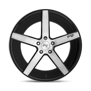 Niche M124 MILAN Gloss Black Brushed 20x8.5 +34 5x112mm 66.6mm - Wheelwiz