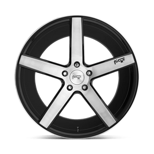 Niche M124 MILAN Gloss Black Brushed 22x10 +35 5x127mm 71.5mm - WheelWiz