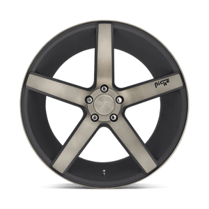 Niche M134 MILAN Matte Black Ddt Machined 20x8.5 +45 5x114.3mm 72.6mm