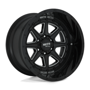 Moto Metal MO801 PHANTOM Gloss Black Milled 24x12 -44 8x165.1mm 125.1mm - Wheelwiz