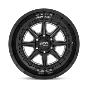 Moto Metal MO801 PHANTOM Gloss Black Milled 24x12 -44 6x139.7mm 106.1mm - Wheelwiz