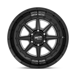 Moto Metal MO801 PHANTOM Gloss Black Milled 20x12 -44 6x139.7mm 106.1mm - Wheelwiz
