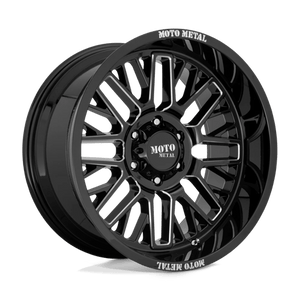 Moto Metal MO802 Gloss Black Milled 20x10 -18 8x180mm 124.2mm - WheelWiz