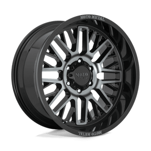 Moto Metal MO802 WARLOCK Gloss Black Mach W/ Gray Tint 20x9 0 6x135mm 87.1mm - Wheelwiz