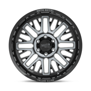 Moto Metal MO802 WARLOCK Gloss Black Mach W/ Gray Tint 20x9 +18 8x165.1mm 125.1mm - Wheelwiz
