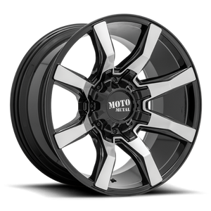 Moto Metal MO804 SPIDER Gloss Black Machined 20x9 0 6x120|6x139.7mm 78.1mm - Wheelwiz