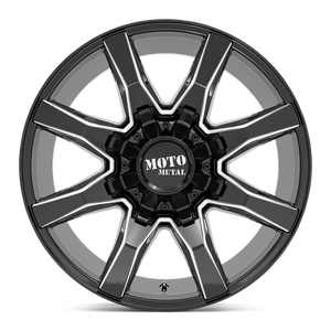 Moto Metal MO804 SPIDER Gloss Black Milled 20x10 +12 6x135|6x139.7mm 106.1mm - Wheelwiz
