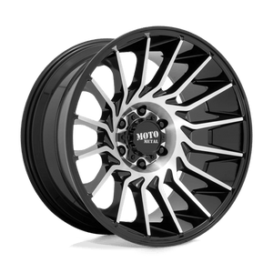 Moto Metal MO807 Gloss Black Machined 22x10 -18 6x139.7mm 106.1mm - Wheelwiz