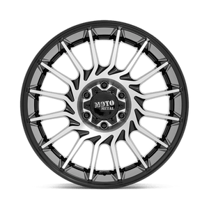 Moto Metal MO807 Gloss Black Machined 22x12 -44 5x127mm 71.5mm - Wheelwiz