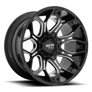 Moto Metal MO808 SNIPER Gloss Black Milled 20x9 0 5x139.7|5x150mm 110.1mm