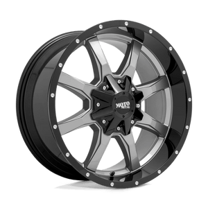 Moto Metal MO970 Gloss Gray Center W/ G-blk Lip 20x9 0 5x127|5x139.7mm 78.1mm - Wheelwiz
