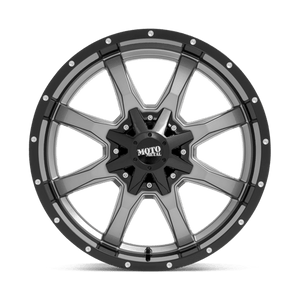 Moto Metal MO970 Gloss Gray Center W/ G-blk Lip 20x12 -44 5x127|5x139.7mm 78.1mm - Wheelwiz