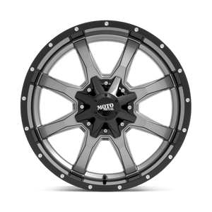Moto Metal MO970 Gloss Gray Center W/ G-blk Lip 20x9 +18 6x114.3mm 72.6mm - Wheelwiz