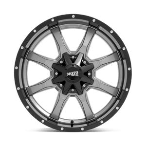 Moto Metal MO970 Gloss Gray Center W/ G-blk Lip 18x9 +18 5x127|5x139.7mm 78.1mm - Wheelwiz