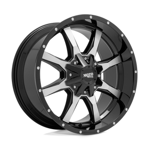 Moto Metal MO970 Gloss Black Machined Face 17x9 +12 6x120|6x139.7mm 78.1mm - WheelWiz