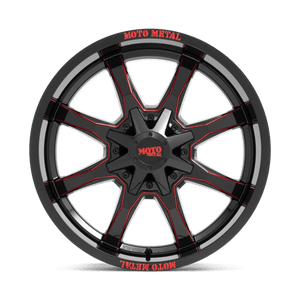 Moto Metal MO970 G-blk Milled Red Moto Metal Lp 20x10 -18 8x170mm 125.1mm - Wheelwiz