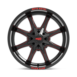 Moto Metal MO970 G-blk Milled Red Moto Metal Lp 20x10 -18 5x139.7|5x150mm 110.1mm - Wheelwiz