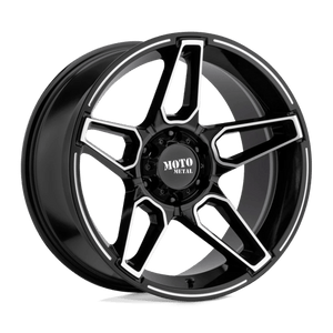 Moto Metal MO994 FANG Gloss Black Machined 20x12 -44 6x135mm 87.1mm - Wheelwiz
