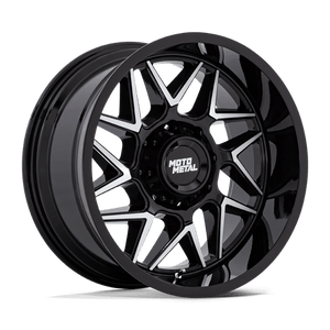 Moto Metal MO812 TURBINE Gloss Black W/ Machined Face 20x10 -18 8x170mm 125.1mm - Wheelwiz