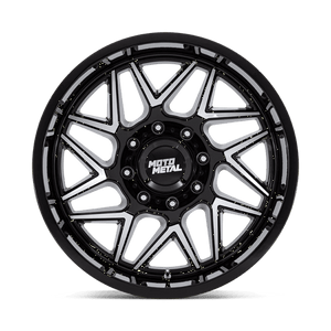 Moto Metal MO812 TURBINE Gloss Black W/ Machined Face 20x9 +1 5x127mm 71.5mm