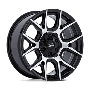 Moto Metal MO813 MASON Gloss Black W/ Machined Face 18x9 +18 6x135|6x139.7mm 95.1mm - Wheelwiz