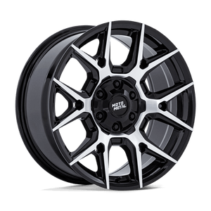 Moto Metal MO813 MASON Gloss Black W/ Machined Face 17x8.5 0 6x139.7mm 106.1mm - Wheelwiz