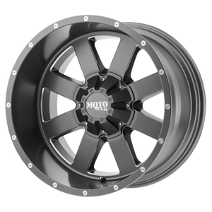 Moto Metal MO962 Satin Gray Milled 22x10 -18 8x165.1mm 125.1mm - WheelWiz