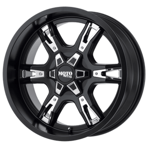 Moto Metal MO969 Satin Black With Red And Chrome Accents 20x9 0 6x135mm 87.1mm - WheelWiz