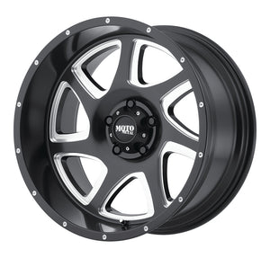 Moto Metal MO976 Satin Black Milled 18x9 -12 6x139.7mm 106.1mm - WheelWiz