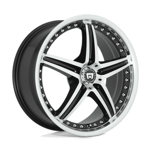 Motegi MR107 D5S Gloss Black Machined 16x7 +45 5x100mm 72.6mm - WheelWiz