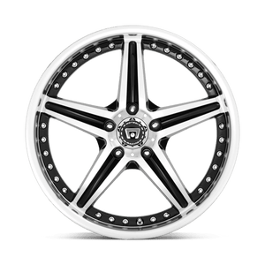 Motegi MR107 D5S Gloss Black Machined 16x7 +45 5x112mm 72.6mm - WheelWiz