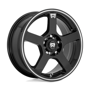 Motegi MR116 FS5 Gloss Black Machined Flange 17x7 +40 4x100|4x108mm 72.6mm - WheelWiz