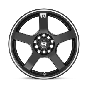 Motegi MR116 FS5 Gloss Black W/ Machined Flange 16x7 +40 5x100|5x114.3mm 72.6mm - Wheelwiz
