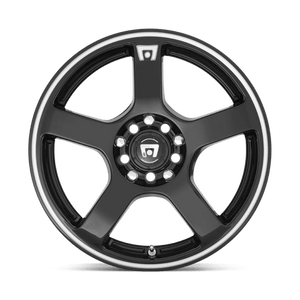 Motegi MR116 FS5 Gloss Black Machined Flange 16x7 +40 4x100|4x114.3mm 72.6mm - WheelWiz