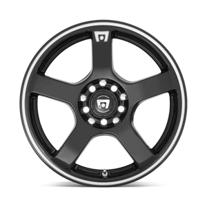 Motegi MR116 FS5 Gloss Black W/ Machined Flange 18x8 +45 5x105|5x114.3mm 72.6mm - Wheelwiz