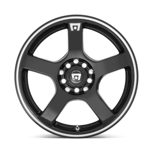 Motegi MR116 FS5 Gloss Black W/ Machined Flange 18x8 +45 5x108|5x114.3mm 72.6mm - Wheelwiz